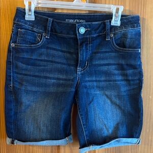Maurices Deep Blue Denim Shorts
